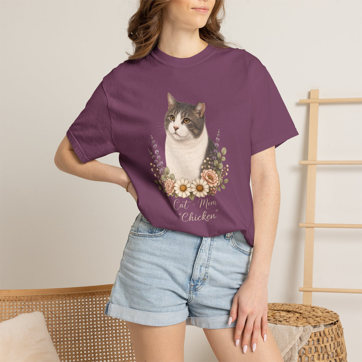 Personalized Gray TNR Cat Mom Comfort Colors® T-Shirt
