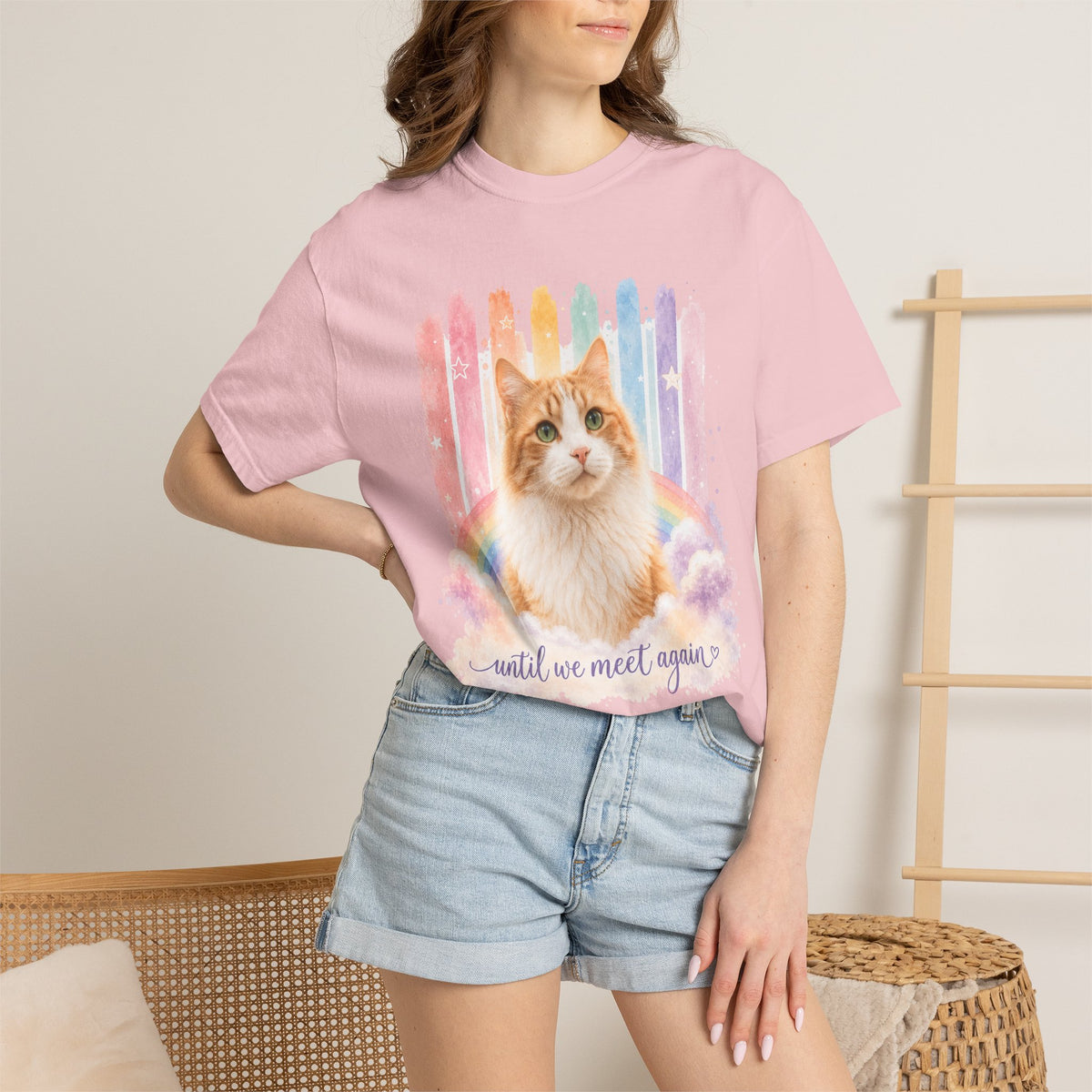 Personalized Rainbow Memorial Cat Comfort Colors® T-Shirt