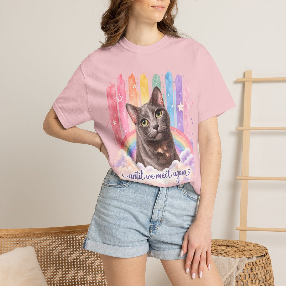 Personalized Rainbow Memorial Cat Comfort Colors® T-Shirt