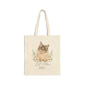 Personalized FOSTER Cat Mom Canvas Tote Bag