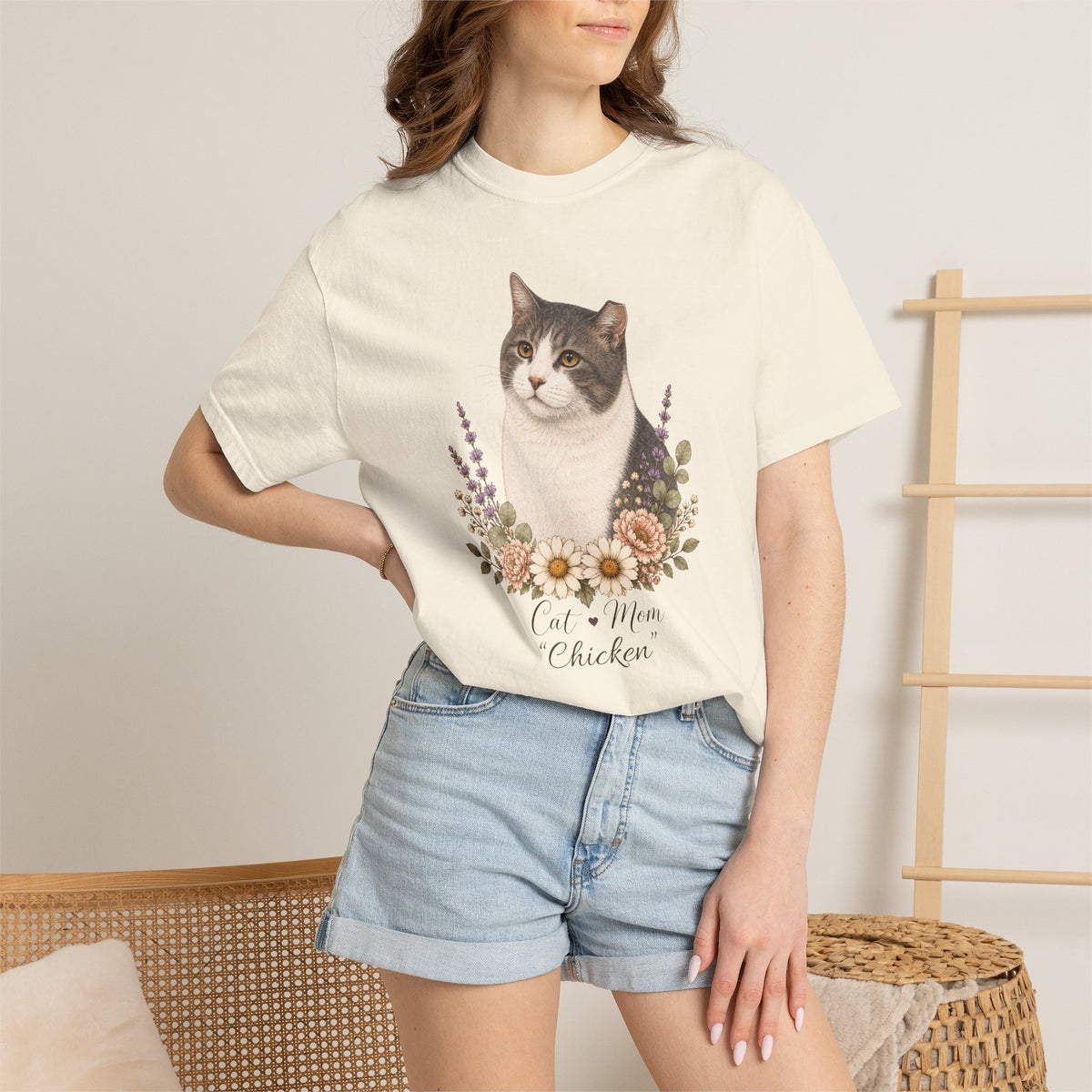 Personalized Gray TNR Cat Mom Comfort Colors® T-Shirt