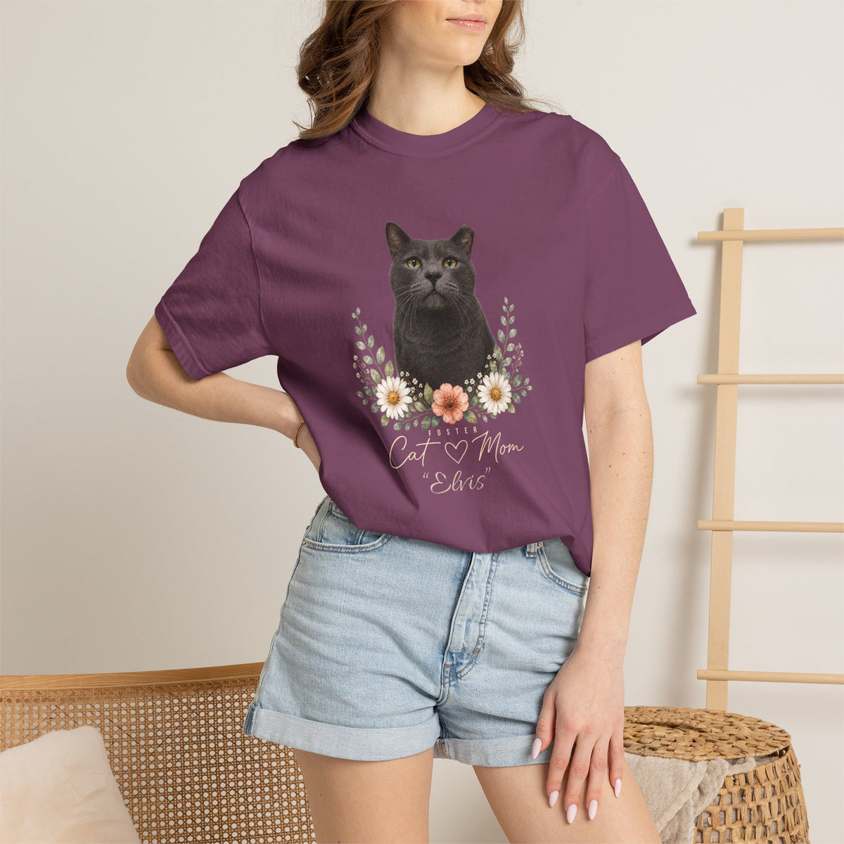 Personalized Foster Cat Mom Comfort Colors® T-Shirt