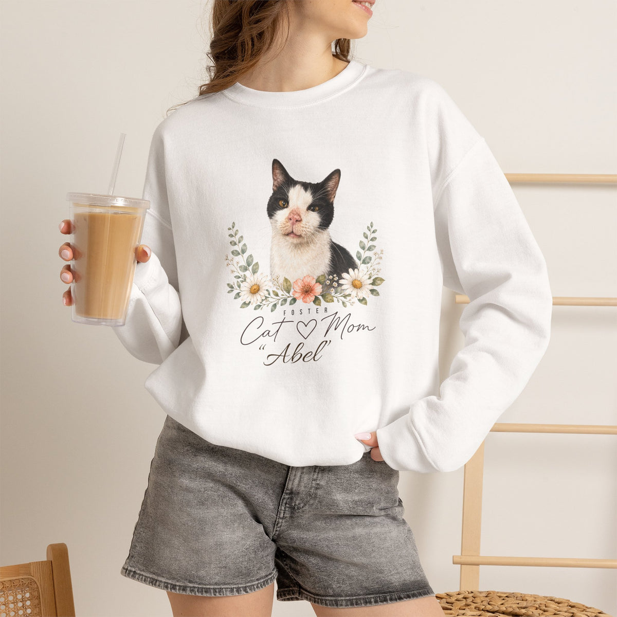 Personalized Foster Cat Mom Gildan® Sweatshirt