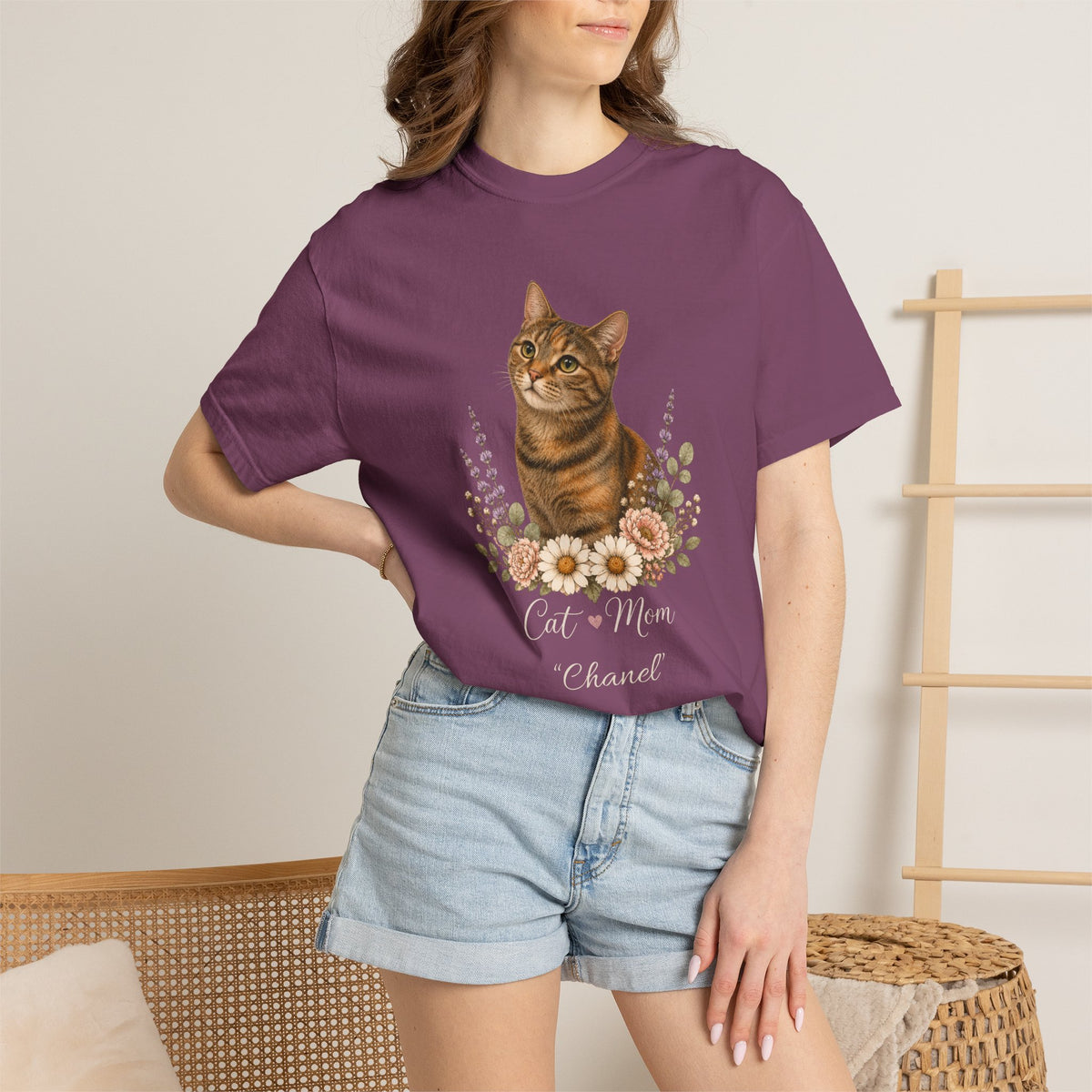 Personalized Torbie Cat Mom Comfort Colors® T-Shirt