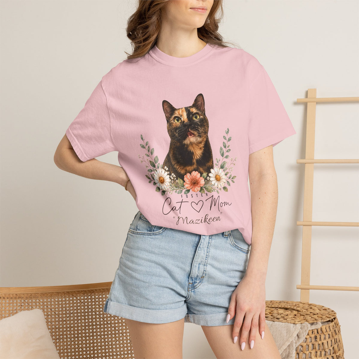Personalized Foster Cat Mom Comfort Colors® T-Shirt