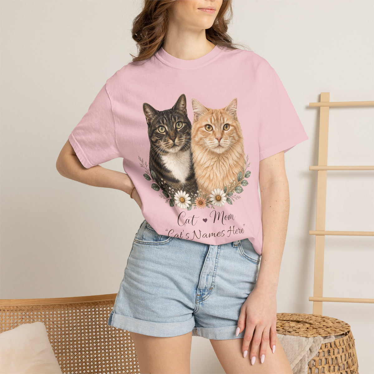 Personalized Multi-Cat Mom Comfort Colors® T-Shirt