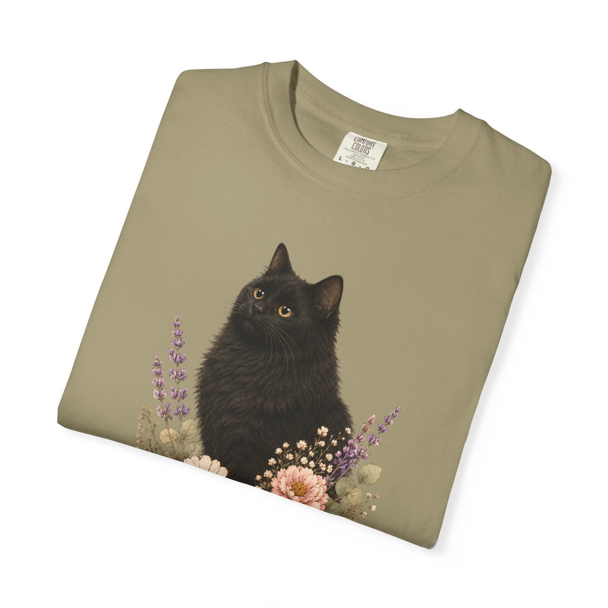 Personalized Black Cat Mom Comfort Colors® T-Shirt