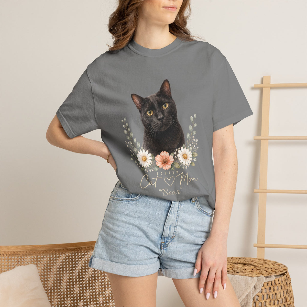 Personalized Foster Cat Mom Comfort Colors® T-Shirt