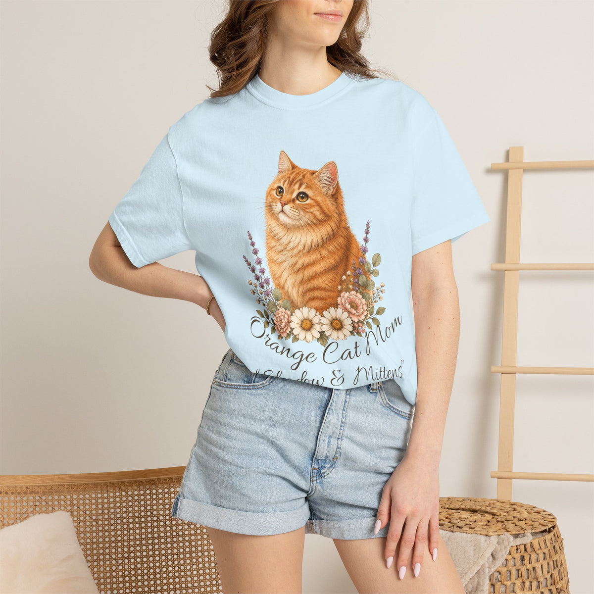 Personalized Orange Cat Mom Comfort Colors® T-Shirt