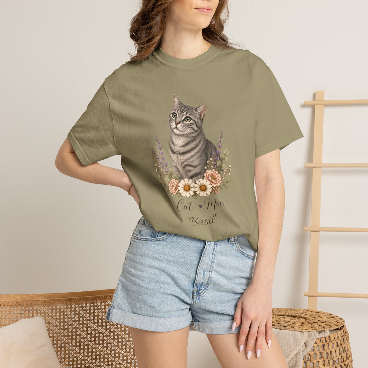 Personalized TNR Tabby Cat Mom Comfort Colors® T-Shirt