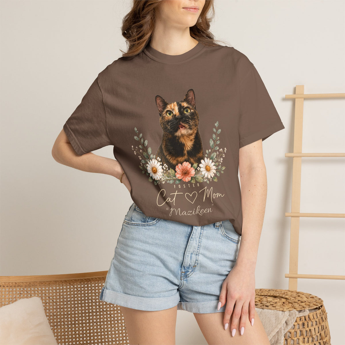 Personalized Foster Cat Mom Comfort Colors® T-Shirt