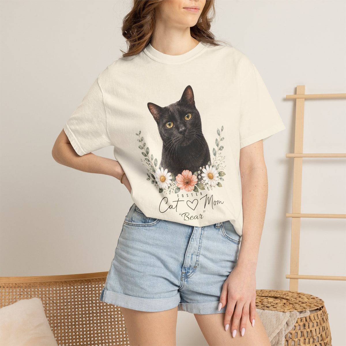 Personalized Foster Cat Mom Comfort Colors® T-Shirt