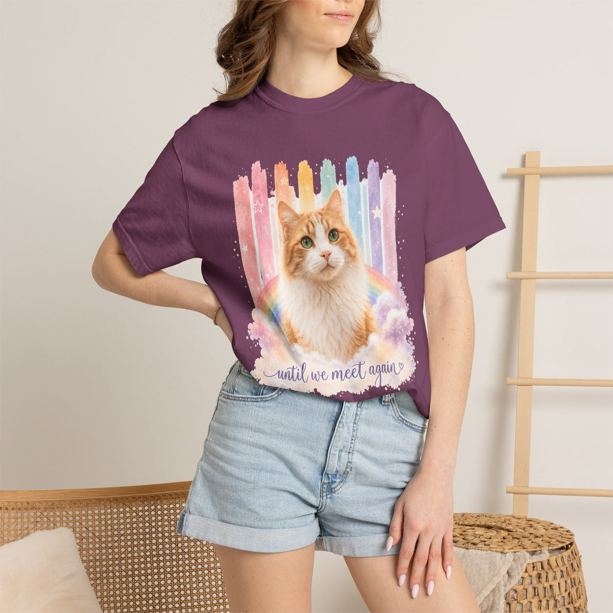 Personalized Rainbow Memorial Cat Comfort Colors® T-Shirt