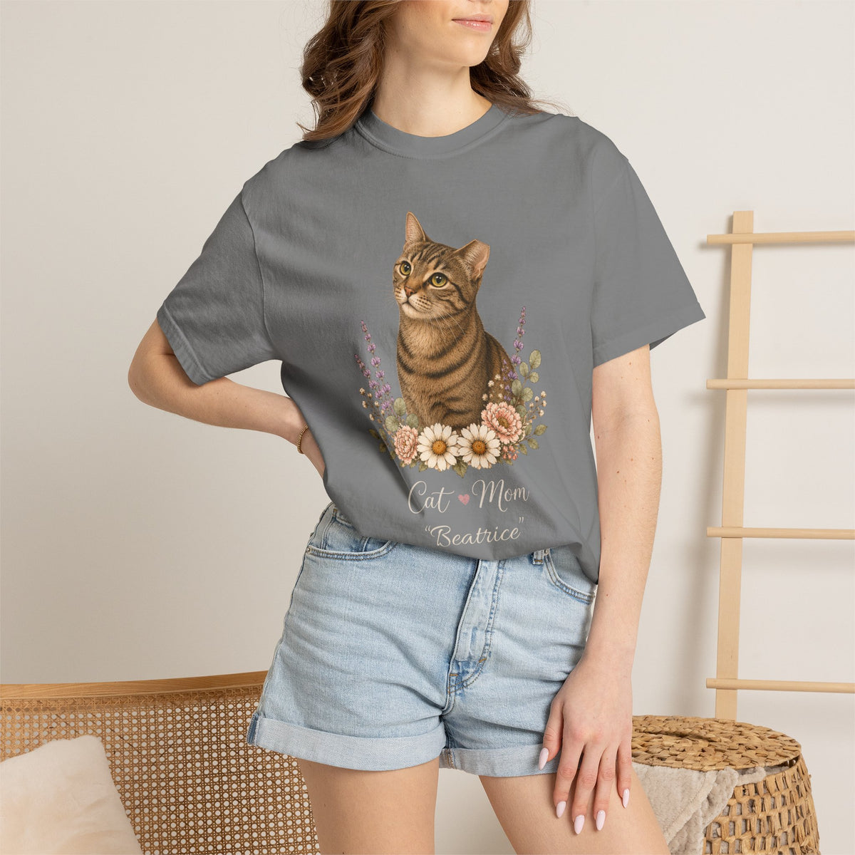 Personalized TNR Tabby Cat Mom Comfort Colors® T-Shirt