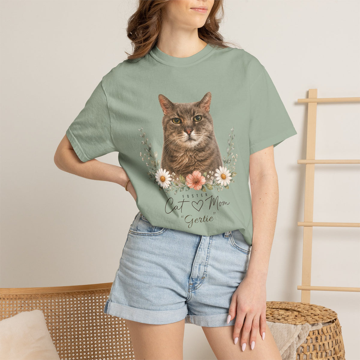 Personalized Foster Cat Mom Comfort Colors® T-Shirt