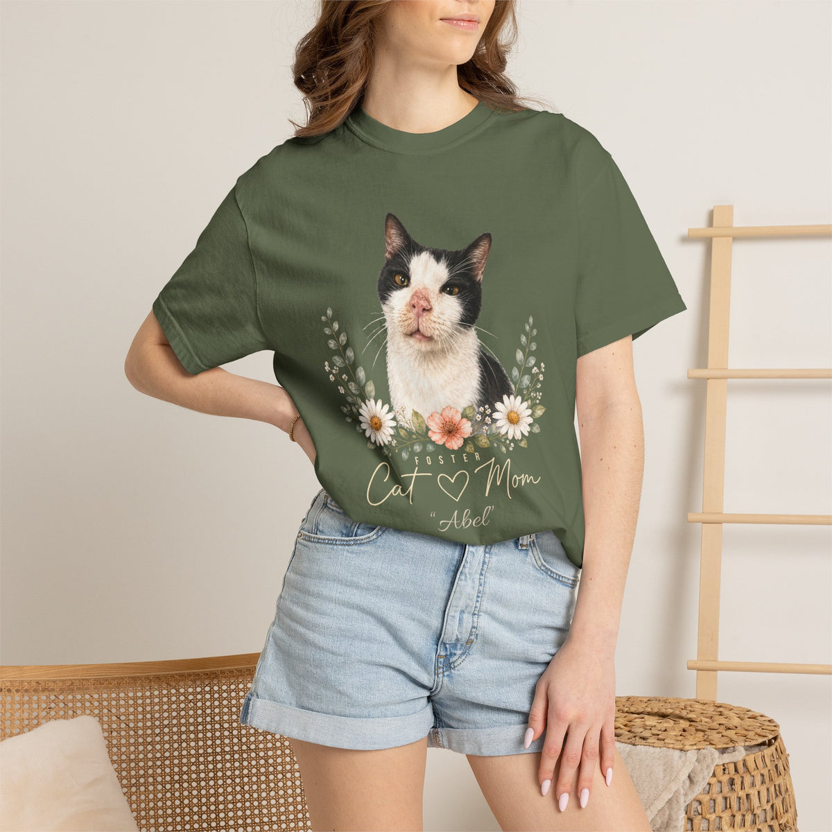 Personalized Foster Cat Mom Comfort Colors® T-Shirt