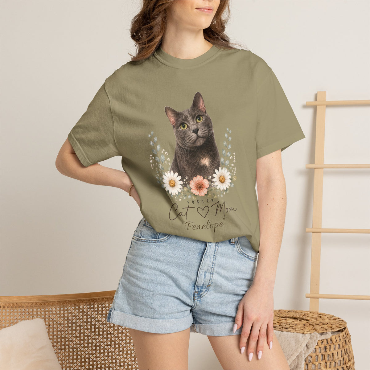 Personalized Foster Cat Mom Comfort Colors® T-Shirt
