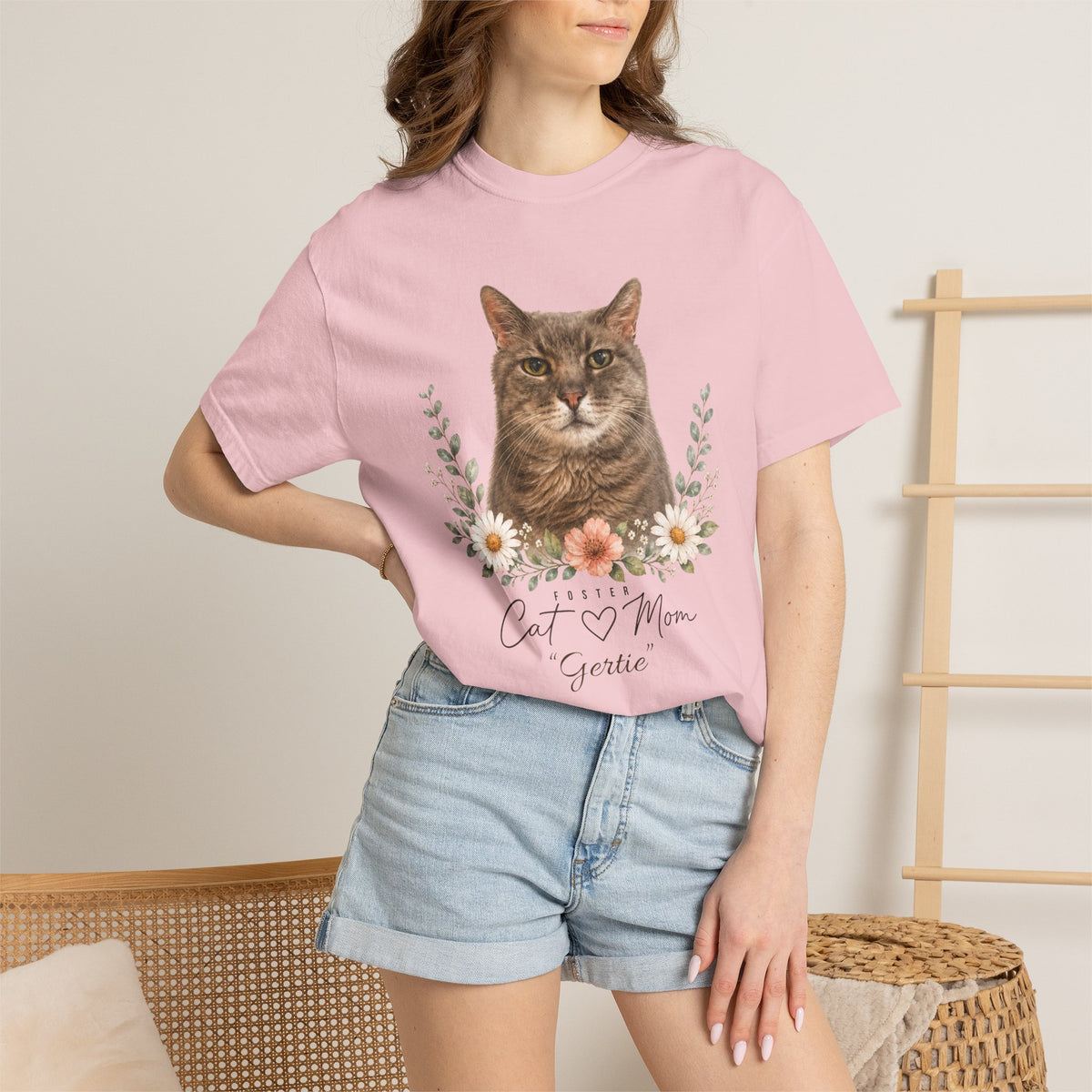 Personalized Foster Cat Mom Comfort Colors® T-Shirt