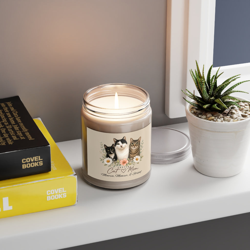 Personalized FOSTER Cat Mom Scented Soy Candle