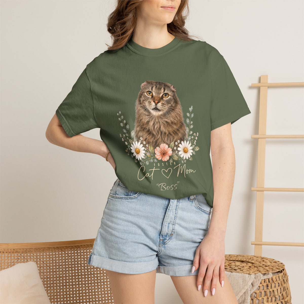 Personalized Foster Cat Mom Comfort Colors® T-Shirt