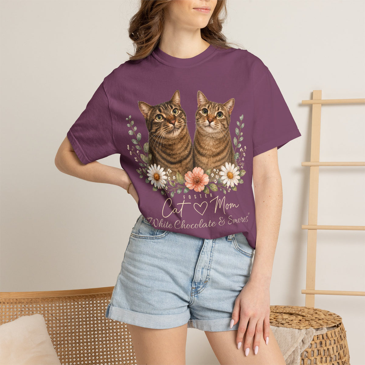 Personalized Foster Cat Mom Comfort Colors® T-Shirt