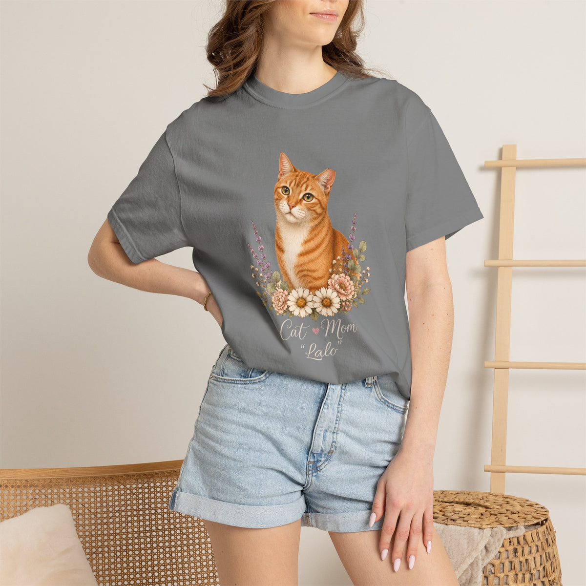 Personalized Orange TNR Cat Mom Comfort Colors® T-Shirt