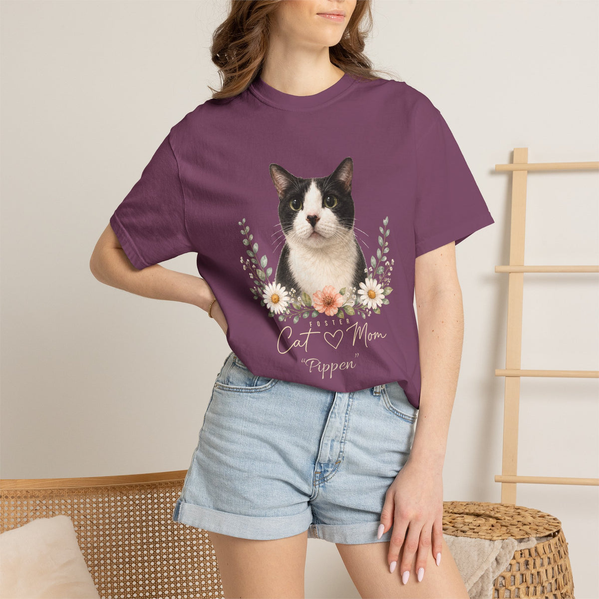 Personalized Foster Cat Mom Comfort Colors® T-Shirt