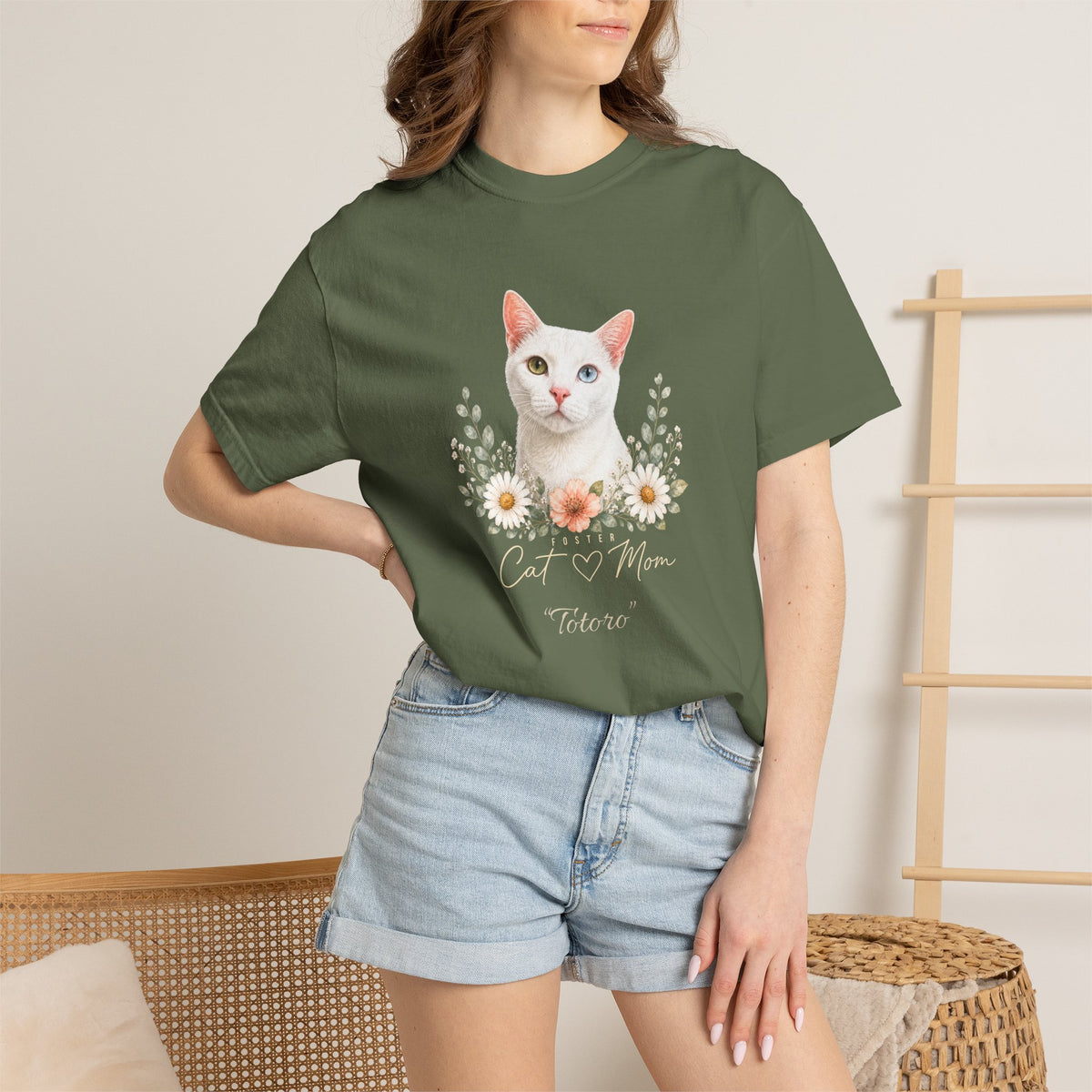 Personalized Foster Cat Mom Comfort Colors® T-Shirt