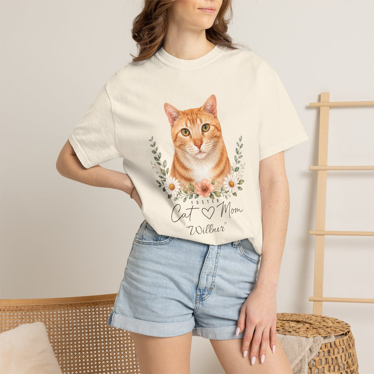 Personalized Foster Cat Mom Comfort Colors® T-Shirt