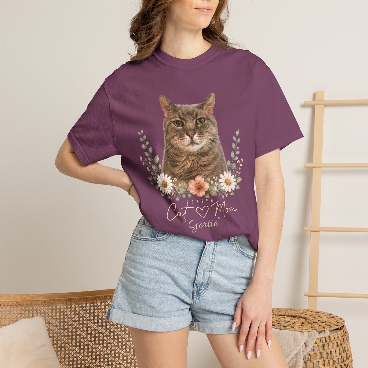 Personalized Foster Cat Mom Comfort Colors® T-Shirt
