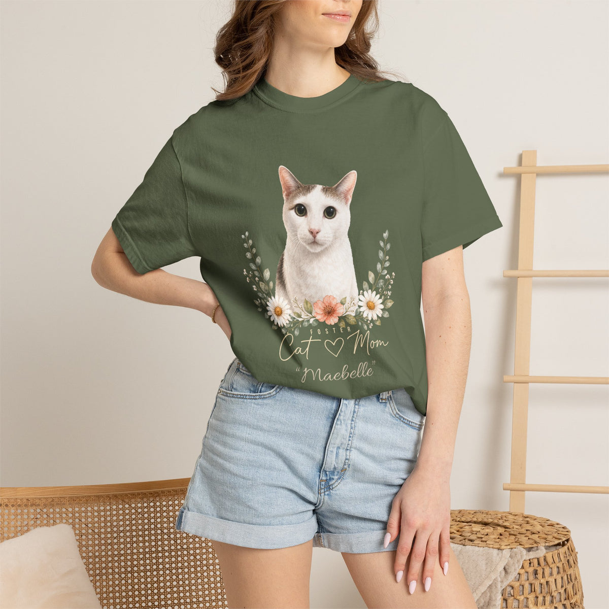 Personalized Foster Cat Mom Comfort Colors® T-Shirt