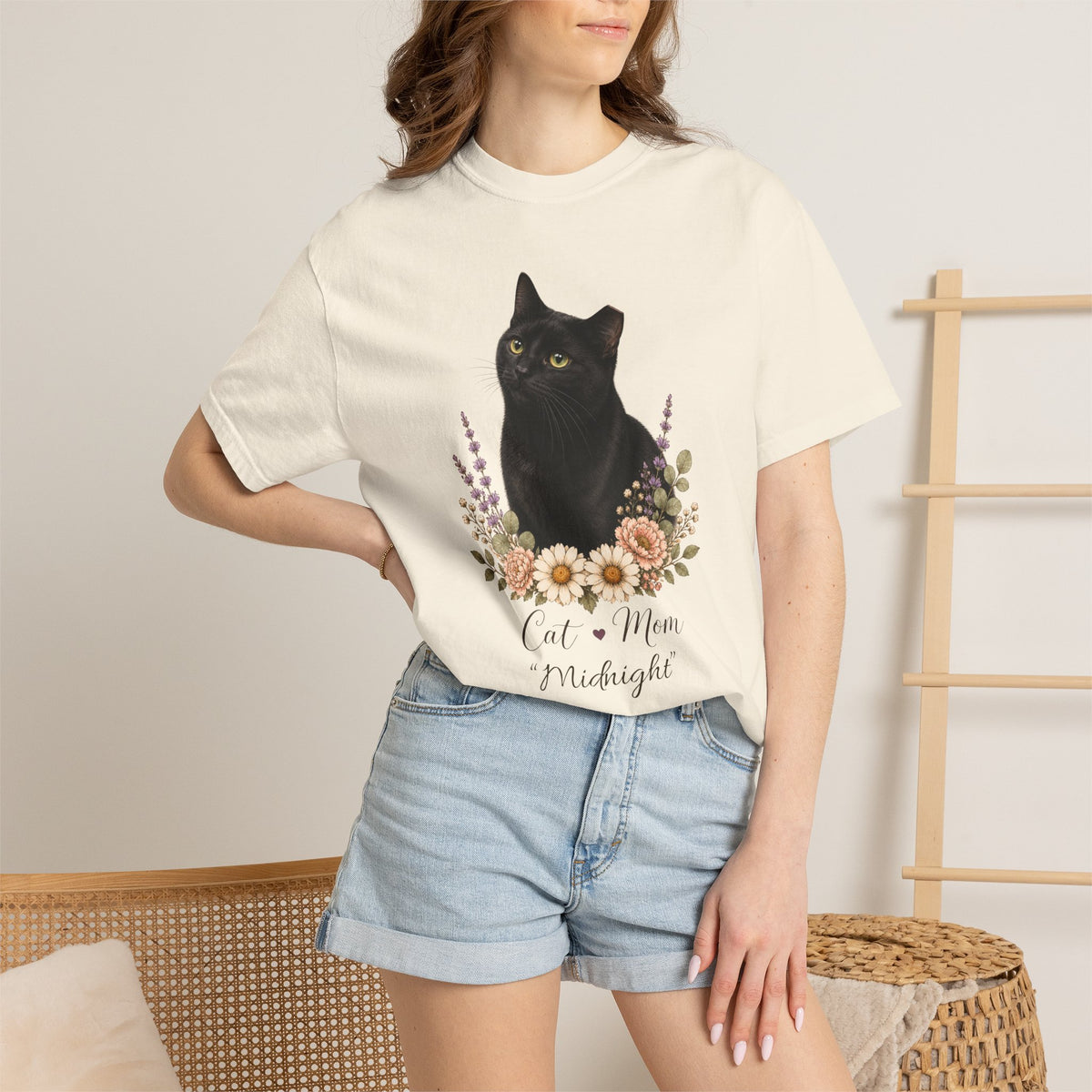 Personalized Black TNR Cat Mom Comfort Colors® T-Shirt