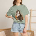Personalized Longhair Tabby Cat  Sunflower Comfort Colors® T-Shirt