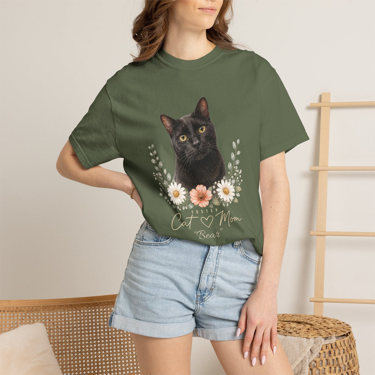 Personalized Foster Cat Mom Comfort Colors® T-Shirt
