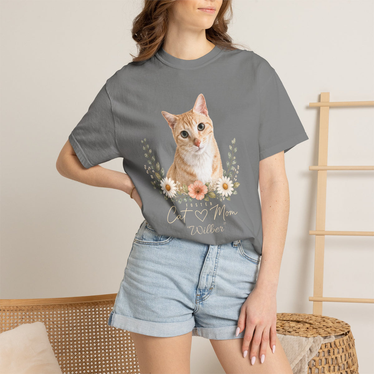 Personalized Foster Cat Mom Comfort Colors® T-Shirt