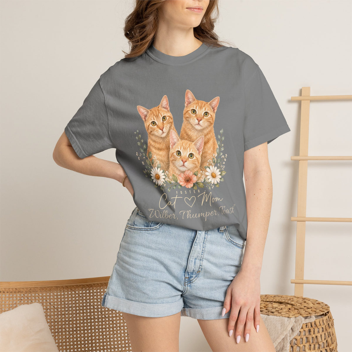 Personalized Foster Cat Mom Comfort Colors® T-Shirt
