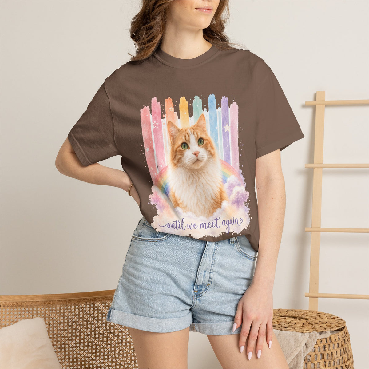Personalized Rainbow Memorial Cat Comfort Colors® T-Shirt