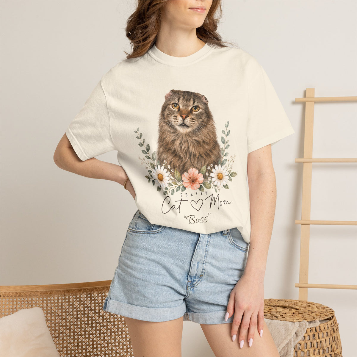 Personalized Foster Cat Mom Comfort Colors® T-Shirt