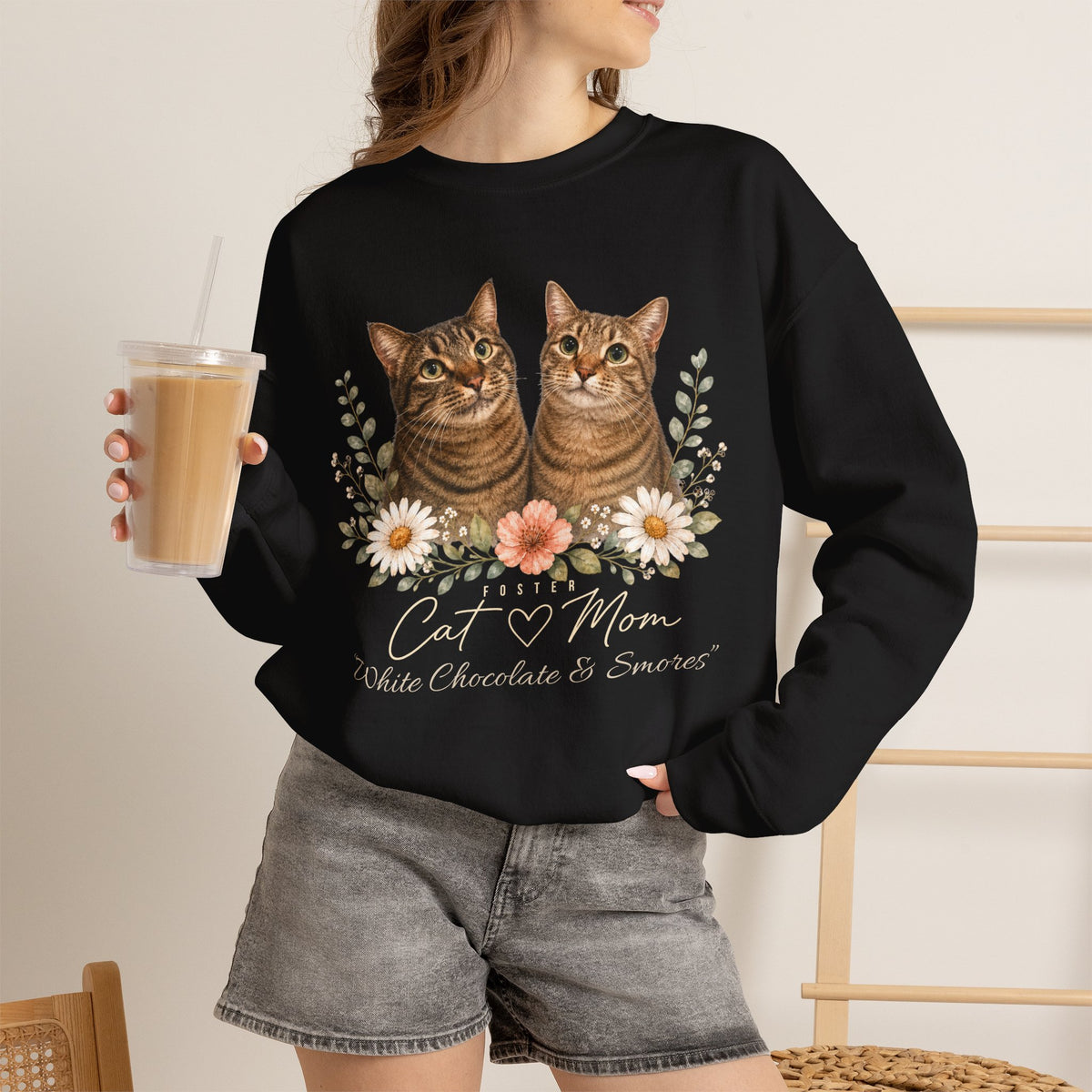 Personalized Foster Cat Mom Gildan® Sweatshirt
