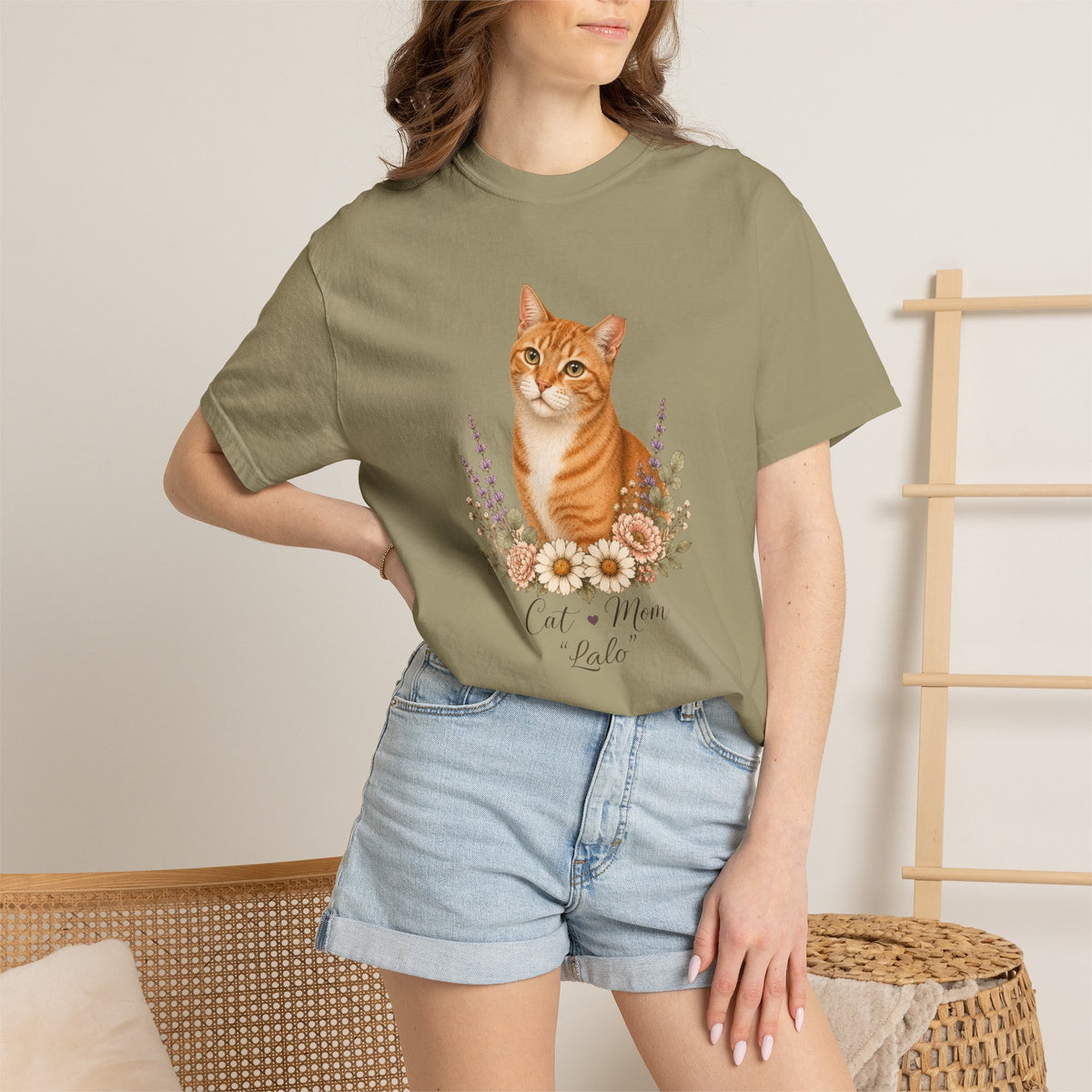 Personalized Orange TNR Cat Mom Comfort Colors® T-Shirt