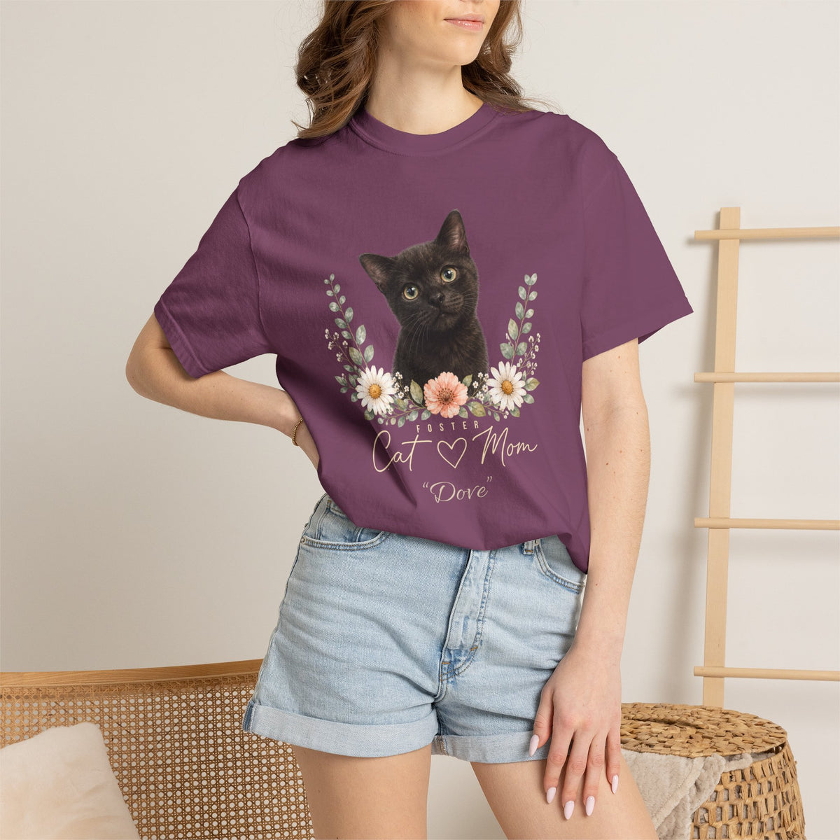 Personalized Foster Cat Mom Comfort Colors® T-Shirt