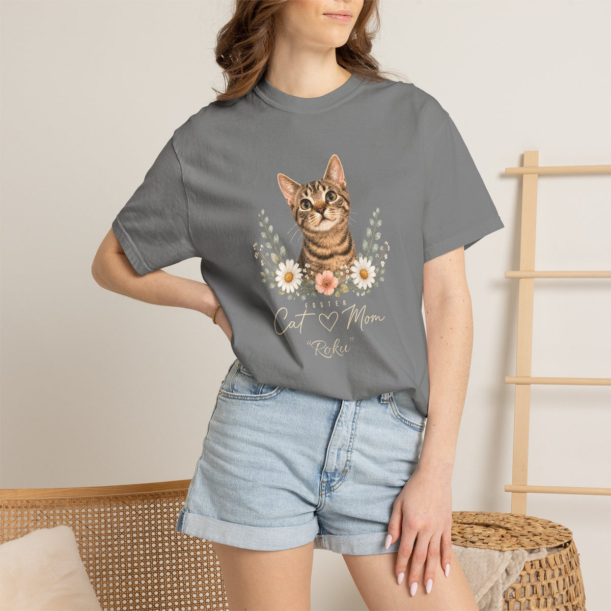 Personalized Foster Cat Mom Comfort Colors® T-Shirt