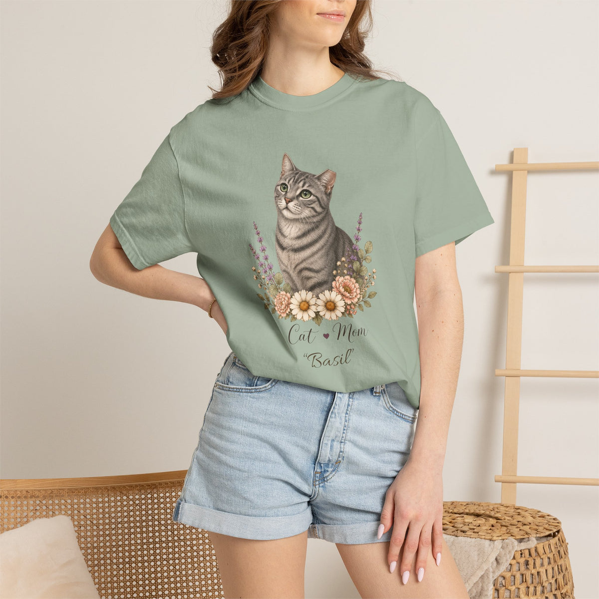 Personalized TNR Tabby Cat Mom Comfort Colors® T-Shirt