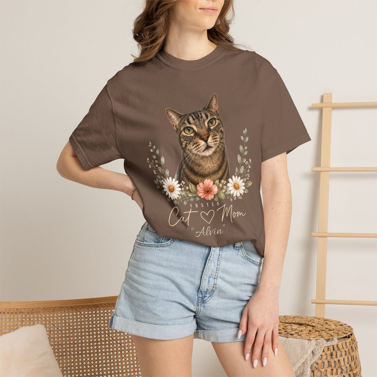 Personalized Foster Cat Mom Comfort Colors® T-Shirt