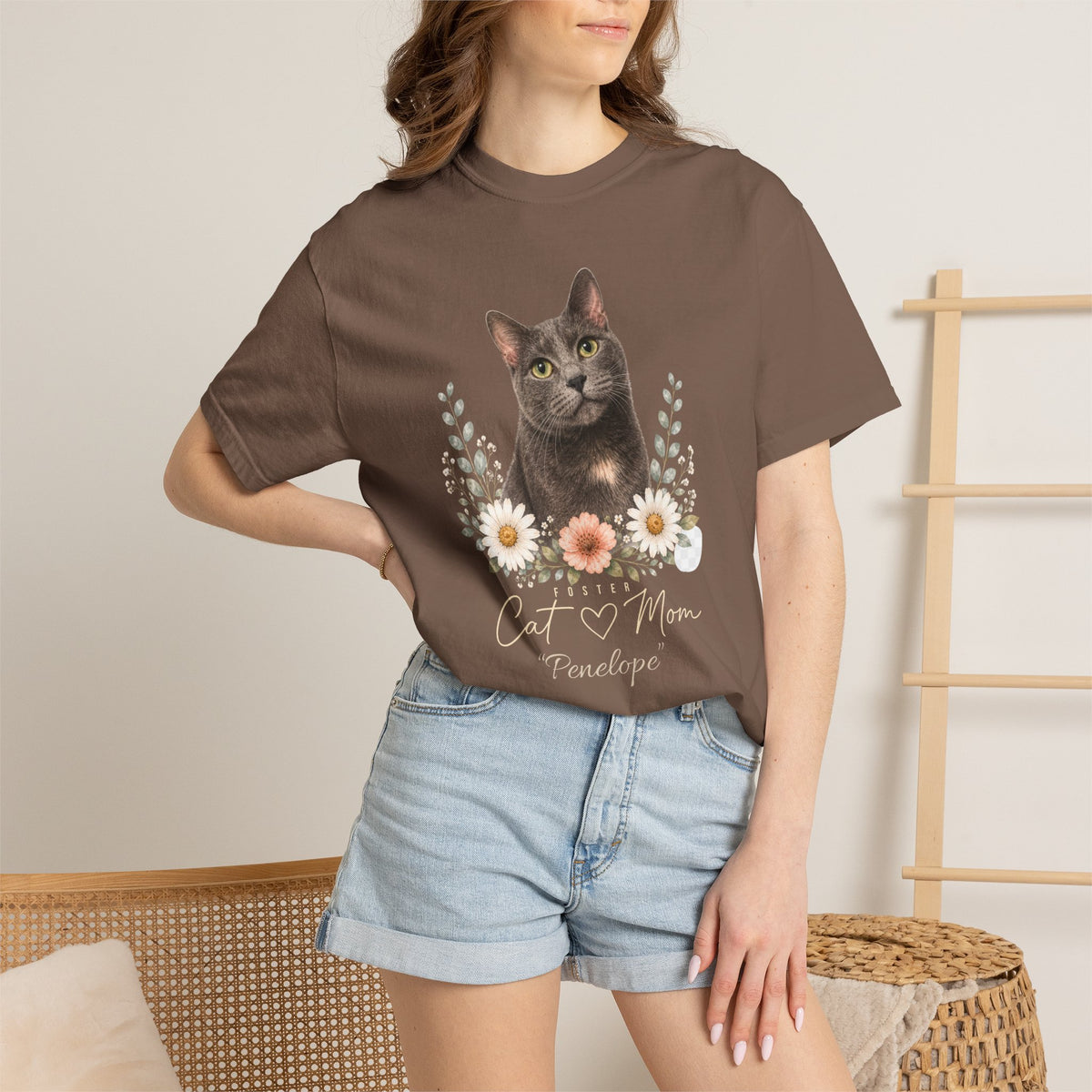 Personalized Foster Cat Mom Comfort Colors® T-Shirt