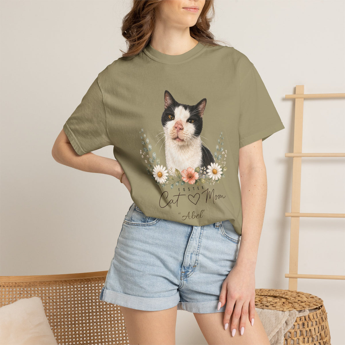 Personalized Foster Cat Mom Comfort Colors® T-Shirt
