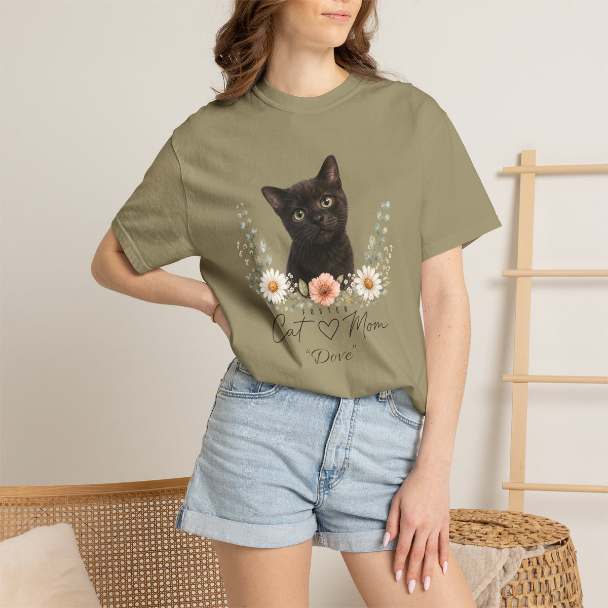 Personalized Foster Cat Mom Comfort Colors® T-Shirt