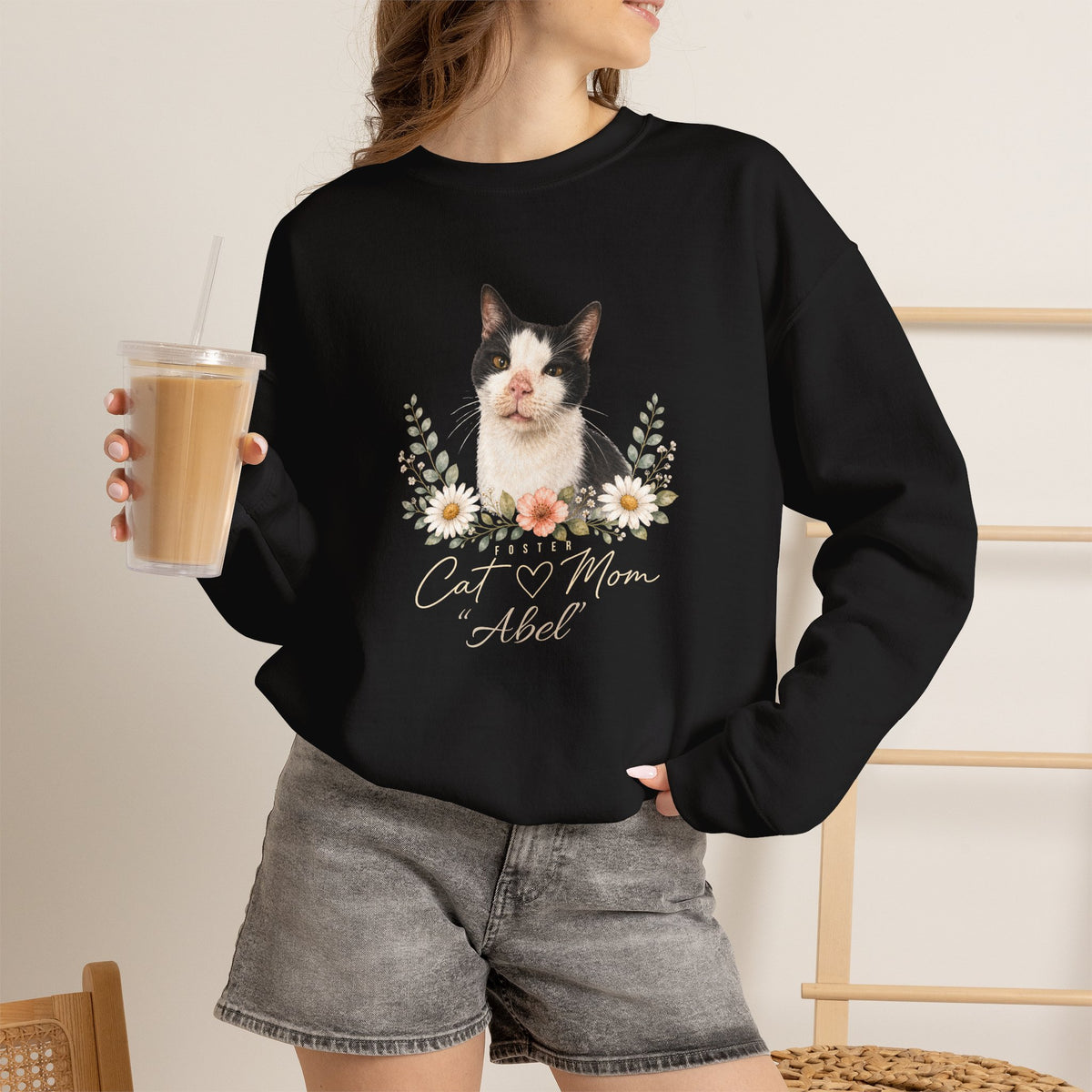 Personalized Foster Cat Mom Gildan® Sweatshirt