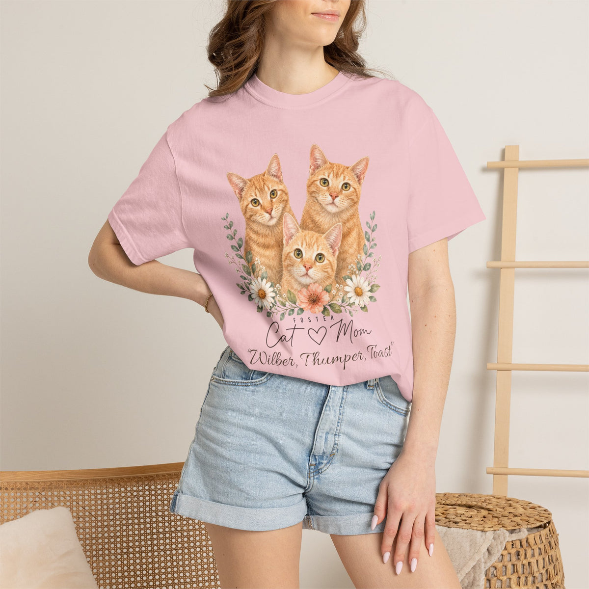 Personalized Foster Cat Mom Comfort Colors® T-Shirt