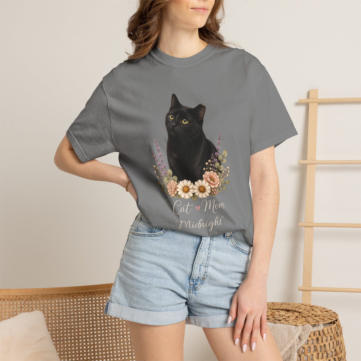 Personalized Black TNR Cat Mom Comfort Colors® T-Shirt